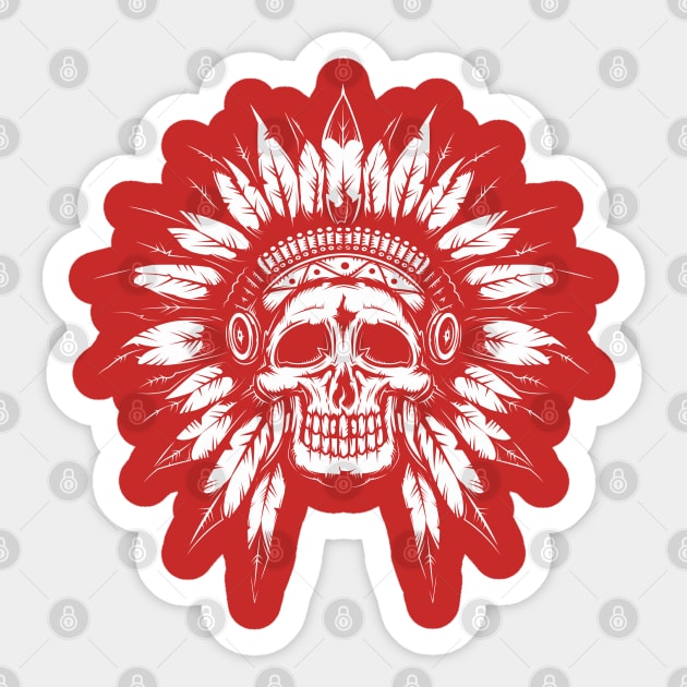 White Chief Headress Sticker by Verboten